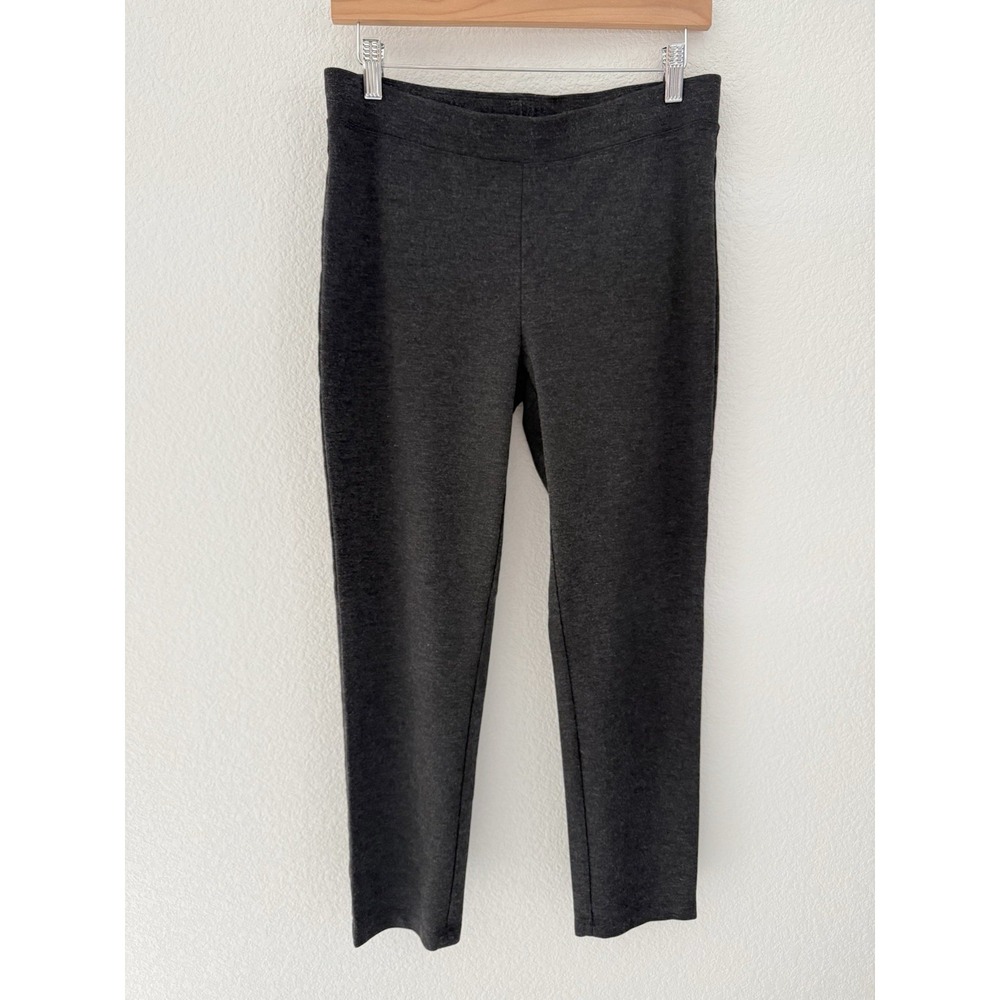 Eileen Fisher Tencel Blend Ponte Stretch Pants Small Charcoal Grey